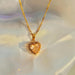 Colorful Rhinestones Heart-shped Necklace Love Gold Clavicle Chain Ins Personalized Jewelry For Women Valentine's Day
