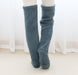 Over Knee High Fuzzy Long Socks Winter Warm Cold Leg Knee Joint Cold-proof Stockings Home Floor Sleeping Socks