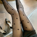 Women's Thin Black Print Sexy Bottoming Socks