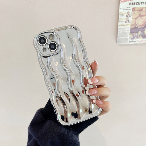 Electroplating Water Ripple Suitable Phone Case Solid Color