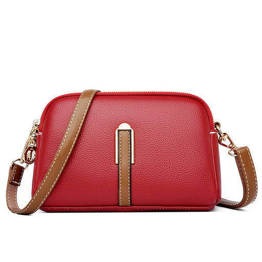 Simple Shoulder Texture Western Style Messenger Bag