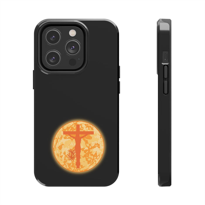 Christian Moon Phone Case | Faith - Inspired Celestial Design | Spiritual Inspirational Phone Cover | Christian Gift for Peace & Reflection - FORHERA DESIGN - Phone Case