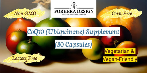 CoQ10 (Ubiquinone) Supplement (30 Capsules) - FORHERA DESIGN - Food Supplements