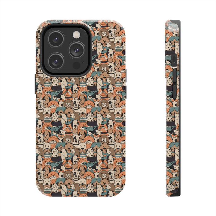 Cute Dog Face Pattern Phone Case | Dog Lover Gift | Clear TPU Case for iPhone & Android | Adorable Pet Dog Design Cover - FORHERA DESIGN - Phone Case