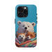 Cute Funny Animals Phone Case Resistant 2 - Piece for Iphone or Google Phone case - FORHERA DESIGN - Phone Case