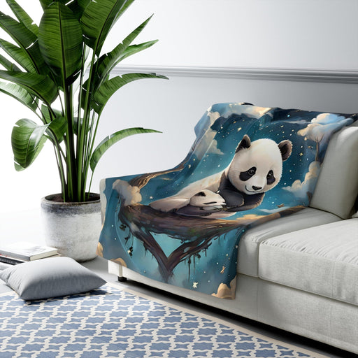 Cute Panda Sofa Blanket Sherpa Fleece Blanket - FORHERA DESIGN - Home Decor