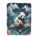 Cute Panda Sofa Blanket Sherpa Fleece Blanket - FORHERA DESIGN - Home Decor