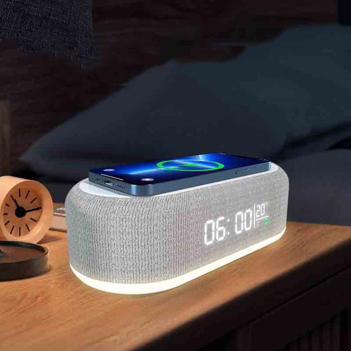 Four-in-one Small Night Lamp Alarm Clock Wireless Charger