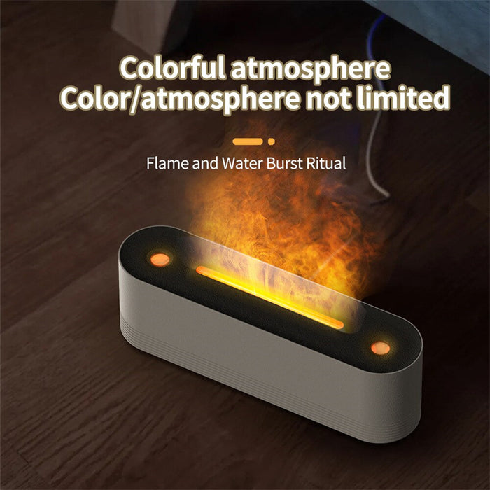 Flame Air Humidifier Ultrasonic 7 Colors Aroma Diffuser LED Cool Mist Maker Fogger Essential Oil Room Fragrance Office Home Decor