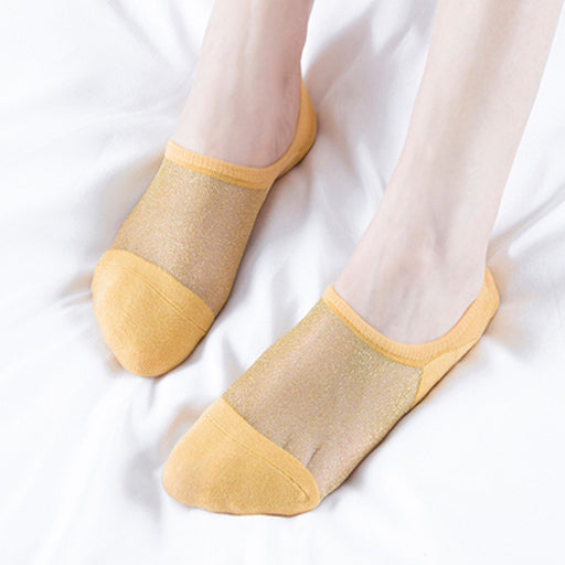 Women's Thin Shallow Mouth Glass Silk Cute Japanese Socks
