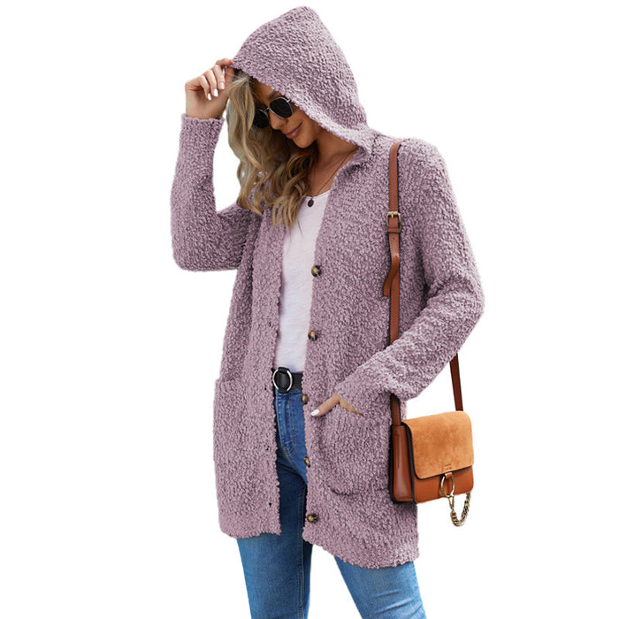 Women's Fashion Solid Color Knitted Cardigan Top