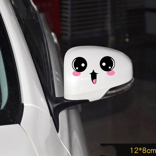 Reflective Cartoon Car Stickers Personality Selling Cute Eyes Rearview Mirror Electric Car Stickers Pair