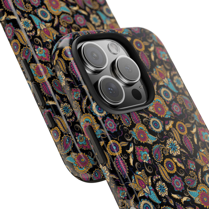 Elegant Paisley Phone Case - Seamless Floral Paisley Pattern, Unique Artistic Design for iPhone & Samsung - FORHERA DESIGN - Phone Case