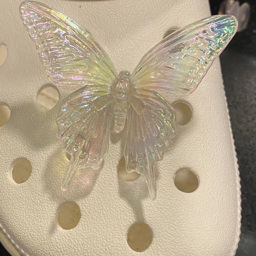 Streaming Colorful Fairy Butterfly Hole Shoes Flower