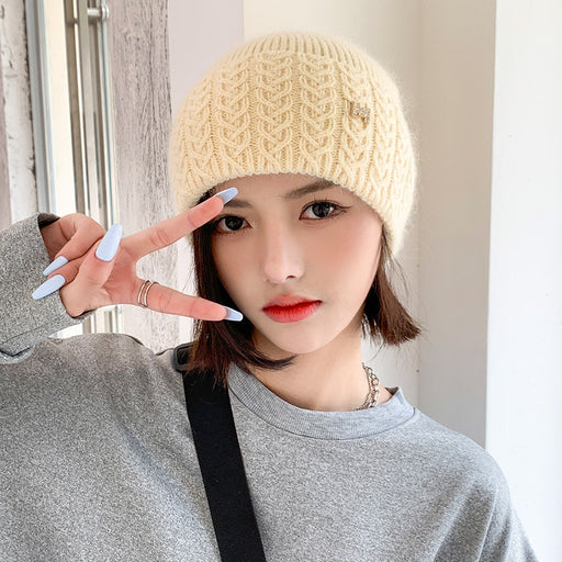 Women's Knitted Outdoor Warm Wool Hat In Autumn And Winter