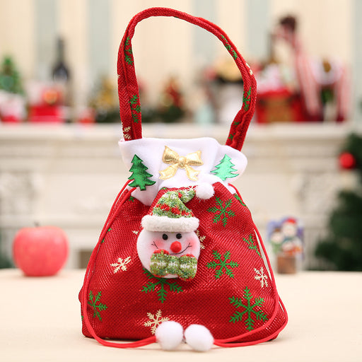 Christmas Santa Claus Strings Drawstring Xmas Gift Bags