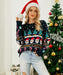 Women's Christmas Sweater Pullover Knitted Jumper Long Sleeve Crew Neck Sweater Shirt