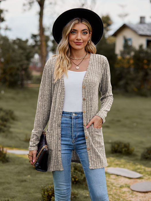 Fall Women's Clothing Sunken Stripe Solid Color Long Sleeve Women's Sweater