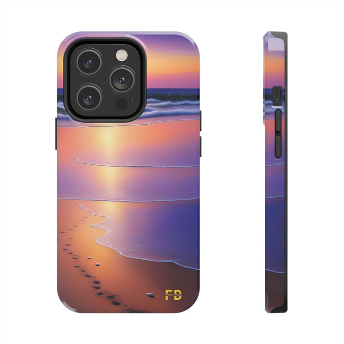 FD beach scene Mental Health Phone Case Resistant 2 - Piece for Iphone or Google Phone case - FORHERA DESIGN - Phone Case