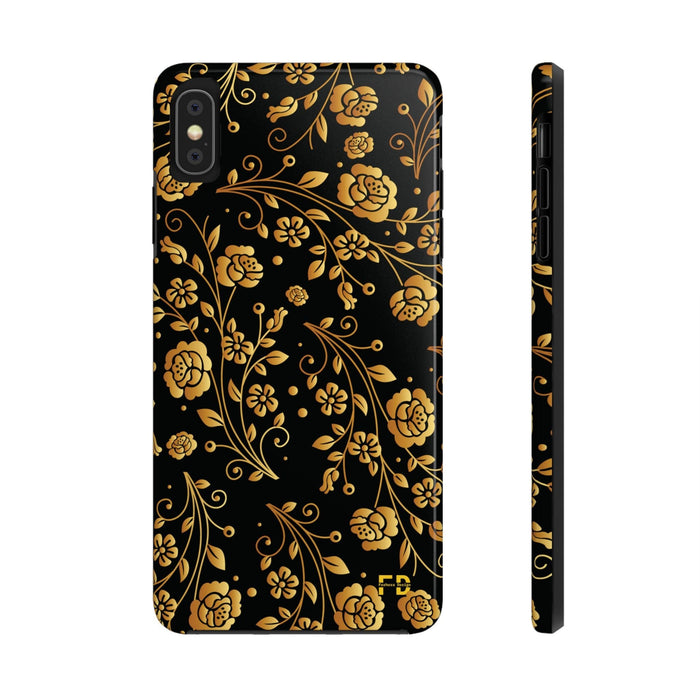 FD Goldeb Flowers Case, Impact Resistant Phone Cover, Lightweight Phone Accessories, iPhone Samsung Protective Shell - FORHERA DESIGN - Phone Case