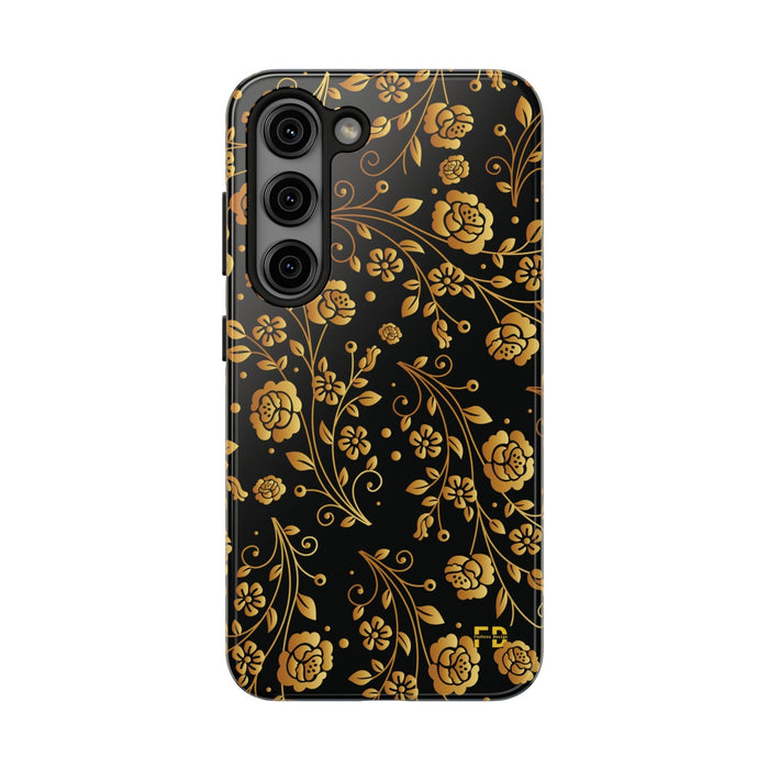 FD Goldeb Flowers Case, Impact Resistant Phone Cover, Lightweight Phone Accessories, iPhone Samsung Protective Shell - FORHERA DESIGN - Phone Case