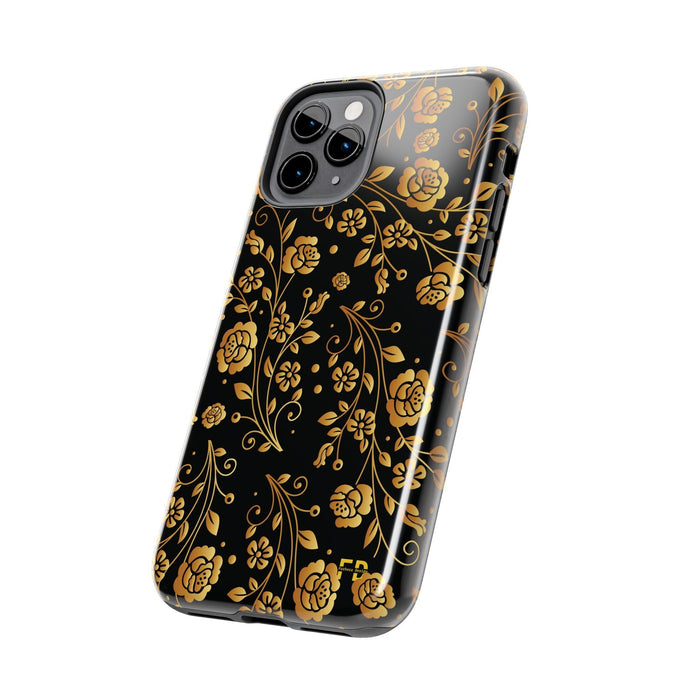 FD Goldeb Flowers Case, Impact Resistant Phone Cover, Lightweight Phone Accessories, iPhone Samsung Protective Shell - FORHERA DESIGN - Phone Case