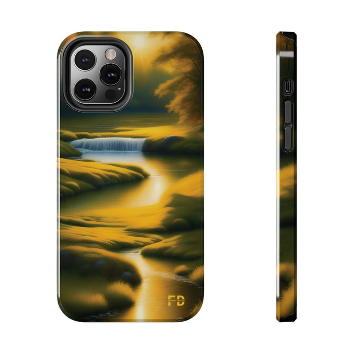 FD golden landscape Mental Health Phone Case for Iphone or Google Phone case - FORHERA DESIGN - Phone Case