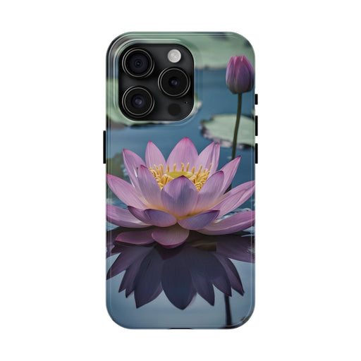 FD lotus flower on calm water Phone Case Resistant 2 - Piece for Iphone or Google case - FORHERA DESIGN - Phone Case