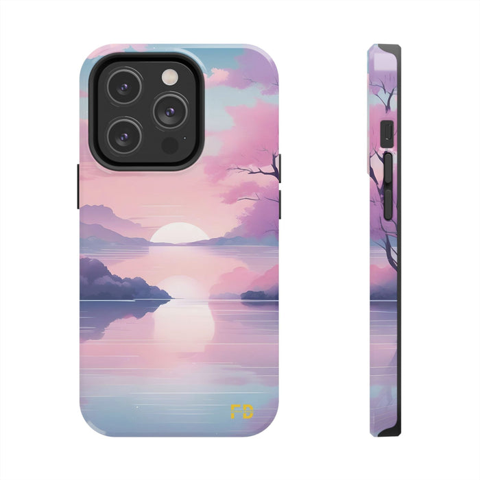 FD peaceful lake Mental Health Phone Case Resistant 2 - Piece for Iphone or Google Phone case - FORHERA DESIGN - Phone Case