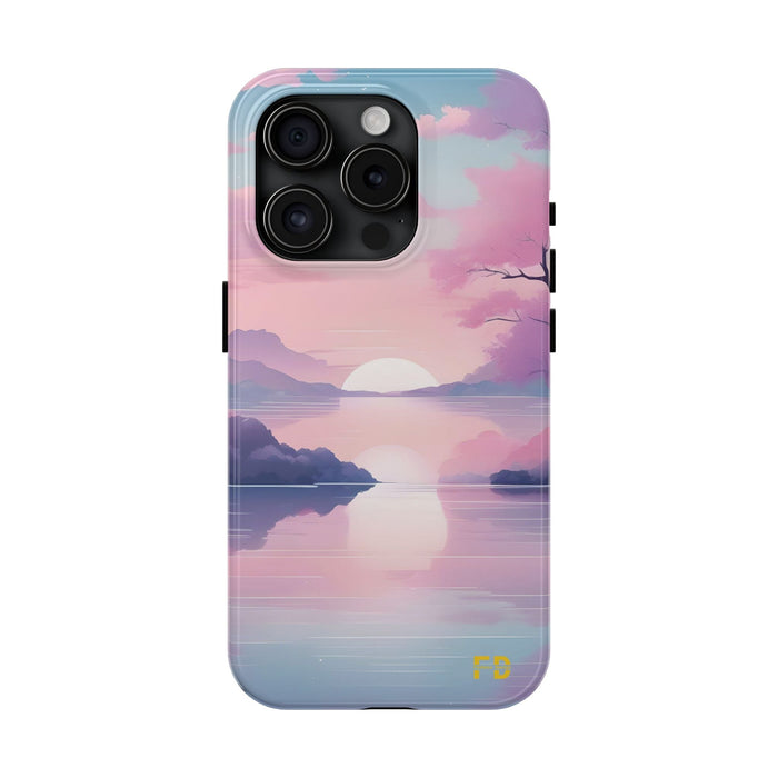 FD peaceful lake Mental Health Phone Case Resistant 2 - Piece for Iphone or Google Phone case - FORHERA DESIGN - Phone Case