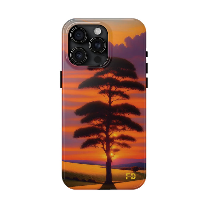 FD peaceful sunrise over rolling hills Mental Health Phone Case Resistant 2 - Piece - FORHERA DESIGN - Phone Case