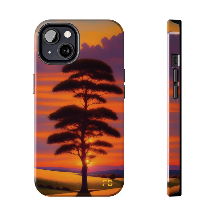 FD peaceful sunrise over rolling hills Mental Health Phone Case Resistant 2 - Piece - FORHERA DESIGN - Phone Case