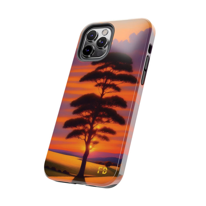 FD peaceful sunrise over rolling hills Mental Health Phone Case Resistant 2 - Piece - FORHERA DESIGN - Phone Case