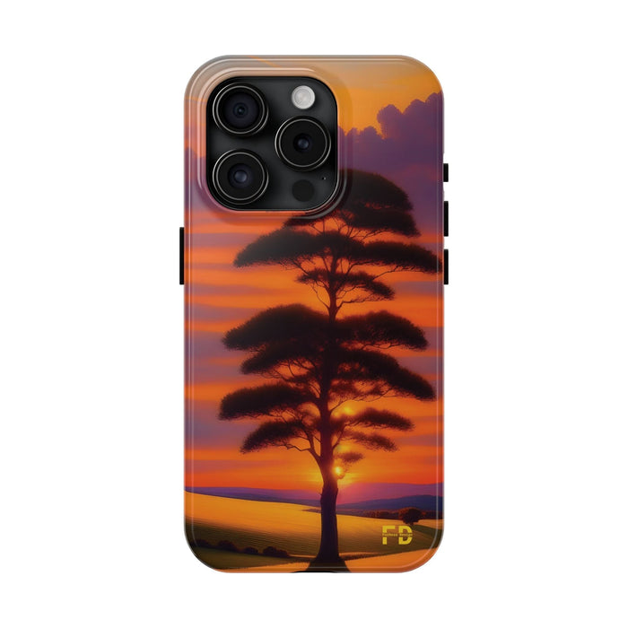 FD peaceful sunrise over rolling hills Mental Health Phone Case Resistant 2 - Piece - FORHERA DESIGN - Phone Case