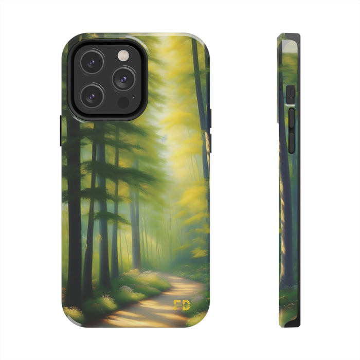 FD quiet forest, with soft sunlight Mental Health Phone Case Resistant 2 - Piece - FORHERA DESIGN - Phone Case