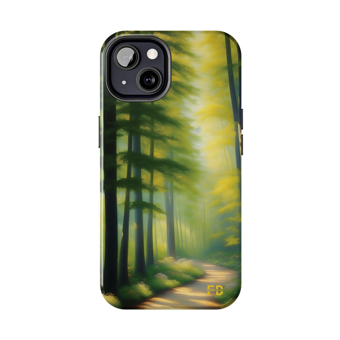 FD quiet forest, with soft sunlight Mental Health Phone Case Resistant 2 - Piece - FORHERA DESIGN - Phone Case