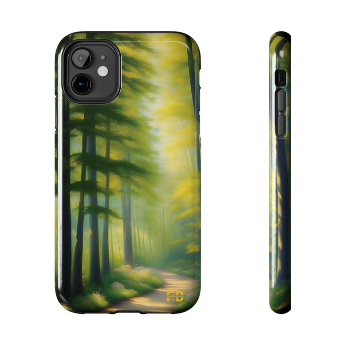 FD quiet forest, with soft sunlight Mental Health Phone Case Resistant 2 - Piece - FORHERA DESIGN - Phone Case