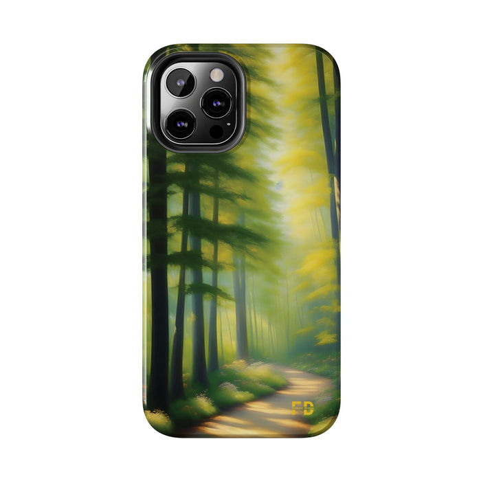 FD quiet forest, with soft sunlight Mental Health Phone Case Resistant 2 - Piece - FORHERA DESIGN - Phone Case