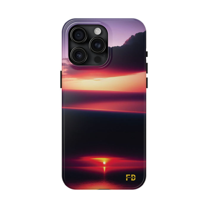 FD sunrise over a calm sea Mental Health Phone Case Resistant 2 - Piece for Iphone or Google Phone case - FORHERA DESIGN - Phone Case