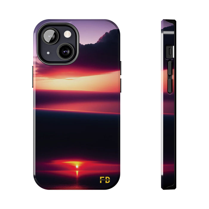 FD sunrise over a calm sea Mental Health Phone Case Resistant 2 - Piece for Iphone or Google Phone case - FORHERA DESIGN - Phone Case