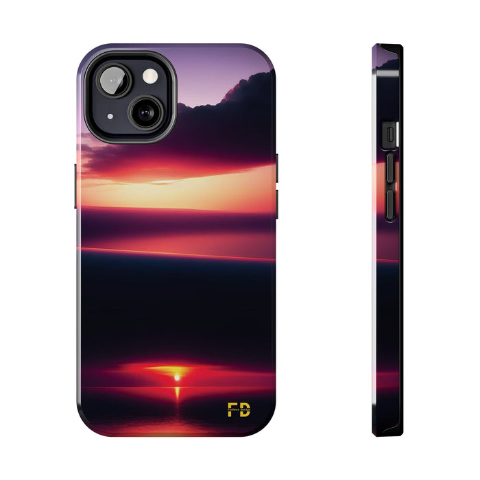 FD sunrise over a calm sea Mental Health Phone Case Resistant 2 - Piece for Iphone or Google Phone case - FORHERA DESIGN - Phone Case