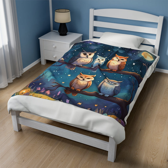 Friends Forever Under Starry Night Blanket Velveteen Plush Blanket - FORHERA DESIGN - Blankets