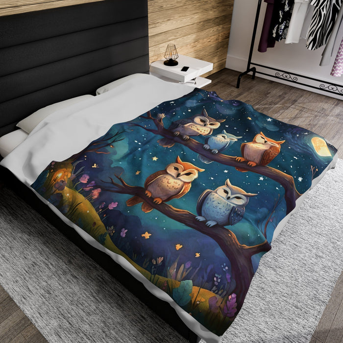 Friends Forever Under Starry Night Blanket Velveteen Plush Blanket - FORHERA DESIGN - Blankets