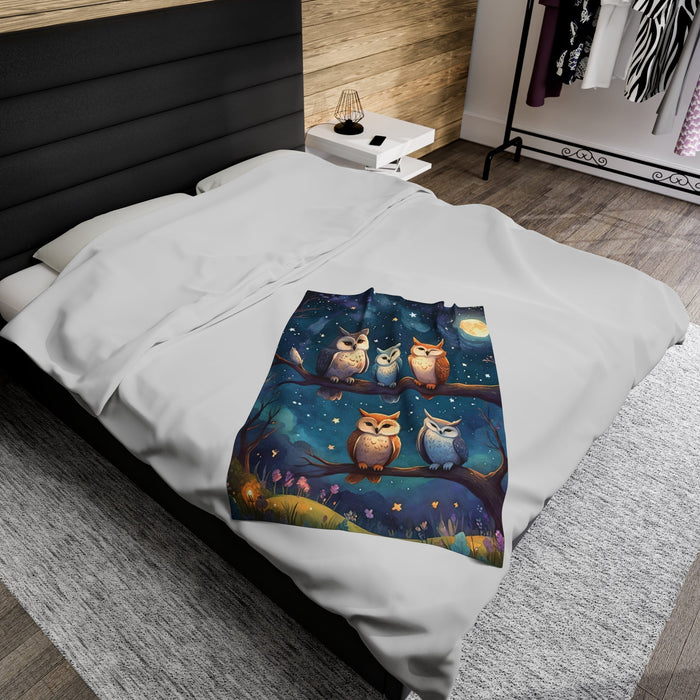 Friends Forever Under Starry Night Blanket Velveteen Plush Blanket - FORHERA DESIGN - Blankets