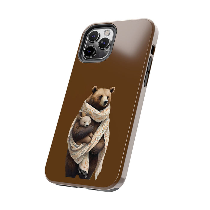 Gentle bear hugging Phone Case Resistant 2 - Piece for Iphone or Google Phone case - FORHERA DESIGN - Phone Case