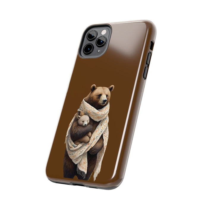 Gentle bear hugging Phone Case Resistant 2 - Piece for Iphone or Google Phone case - FORHERA DESIGN - Phone Case