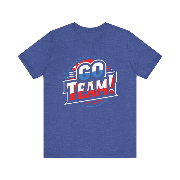 Go Team! Enthusiast T-Shirt – Vibrant Red Athletic Apparel for Football Fans - FORHERA DESIGN - T-Shirt