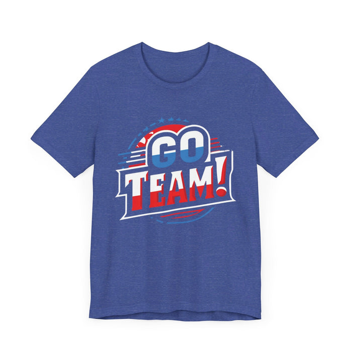 Go Team! Enthusiast T-Shirt – Vibrant Red Athletic Apparel for Football Fans - FORHERA DESIGN - T-Shirt