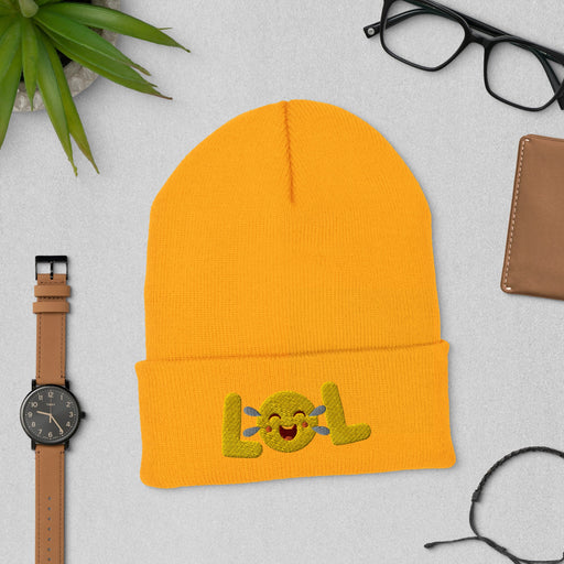 LOL Hat - Fun Embroidered Cap | LOL Warm Hat for women and Man | Playful Gift for All, Lighthearted Gift for Spreading Joy and Laughter - FORHERA DESIGN - Beanies