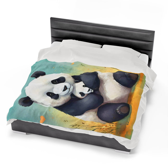 Peaceful Panda Hug Warmth Luxury Velveteen Plush Blanket - FORHERA DESIGN - Blankets